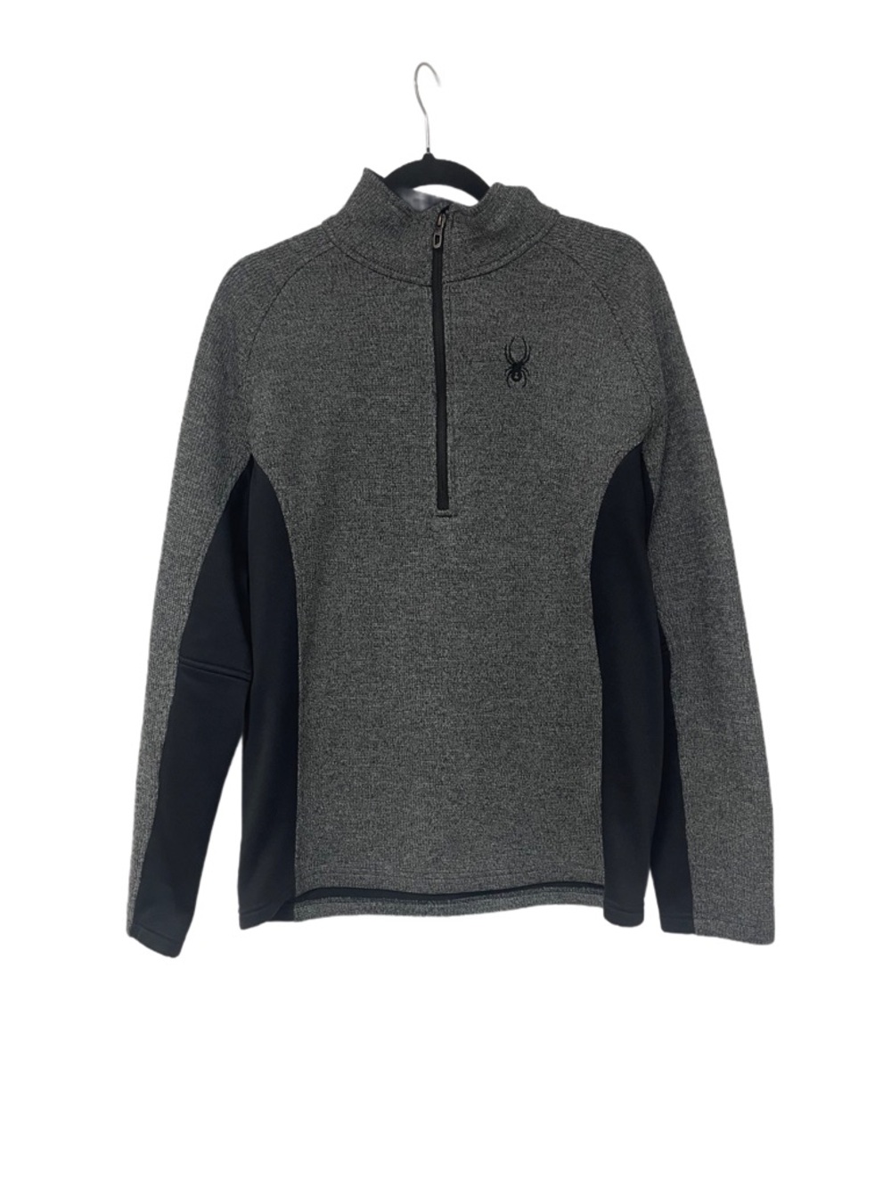 Spyder Men's Gray and Black Quarter-Zip  Pullover